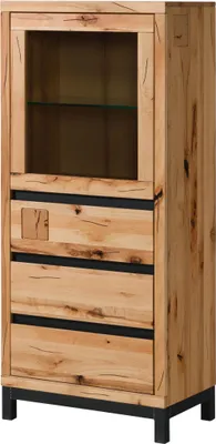 Produktbild von MASSIVMOEBEL24 Vitrine Kernbuche 65x40x148 natur geölt VILLANDERS #103