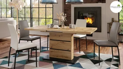 Produktbild von Design Esstisch Tisch Piano ausziehbar 120 bis 200 cm