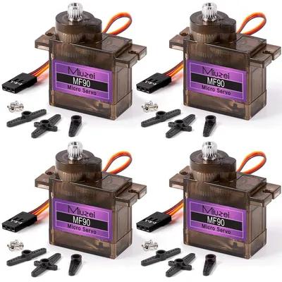 Productafbeelding van Metalen Tandwielen 4 Stuks RC 9G Micro Servo 180 Graden Mini-Motor Voor Arduino Modelbouw Robot Arm Vliegtuig 1/10 1/8 Auto Boot Met Servokabel