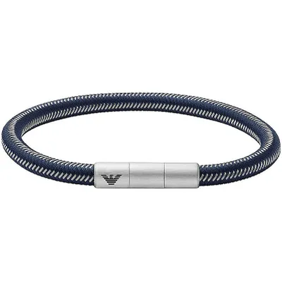 Zdjęcie produktu dla Emporio Armani EGS2990040 Bransoletka męska stal szlachetna srebrny niebieski 22 cm