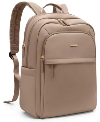 Produktbild von Rucksack Damen 16 Zoll Laptopfach Champagnerbraun wasserdicht Oxford-Gewebe