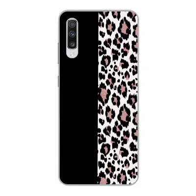 Produktbild von MuchoWow® Handyhülle Schutzhülle Hülle für Samsung Galaxy A70 Tiermuster - Panther - Rosa Silikon Softcase Handy Hülle - Schutzhaube