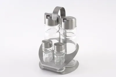 Produktbild von Monix Sabor - Öl-, Essig-, Salz- und Pfefferset mit Ständer