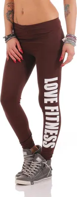 Immagine prodotto di Leggings da donna LOVE FITNESS in cotone; marrone L/40