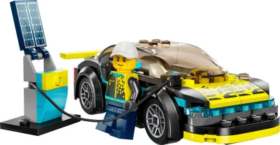 Produktbild von LEGO 60383 City Elektro-Sportwagen Set, Rennwagen mit Minifigur, Spielzeugauto für Jungen und Mädchen ab 5 Jahren, Geschenk zum Geburtstag