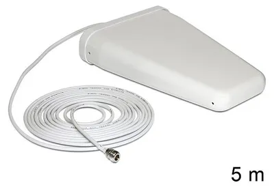 Image de Delock LTE Band 20/1/3/7 Antenne N Buchse 8 ~ 9 dBi 5 m RG-58 direktional weiß outdoor (88808)