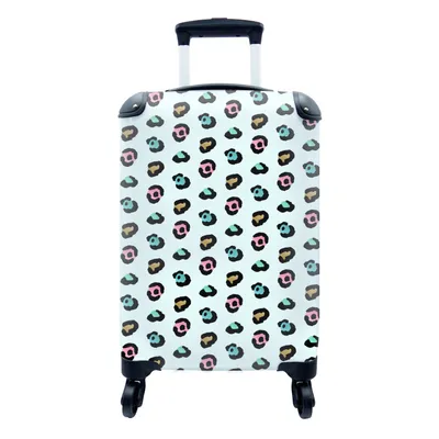Produktbild von MuchoWow® Koffer Handgepäck Trolley Rollkoffer Kleine Reisekoffer mit 4 Rollen - Farben - Pantherdruck - Muster - Cabin Size < 55x40x23 cm & 55x40x20 cm - Fotokoffer - Kabinenkoffer - Boardgepäck - Reise-Box - Reisekoffer - Reisegepäck - Koffer mit Bild - Trolley für Kinder