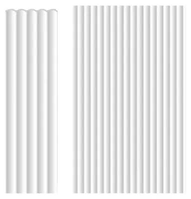 Produktbild von VOX Linerio XS-Line Wave - Abschlussleiste Links für 3D Wandpaneele - Wandverkleidung Zubehör Wasserfest - 265 cm, Weiß