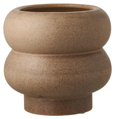 Produktbild von Brauner Keramik-Übertopf in organischer Form ø19x17,5 cm