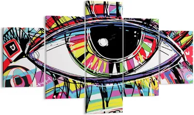 Produktbild von Bild auf Leinwand - Leinwandbild - Digital abstraktion farben - 125x70cm - Wand Bild - Wanddeko - Leinwanddruck - Bilder - Kunstdruck - Wanddekoration - Leinwand bilder - Wandkunst - EA125x70-2908