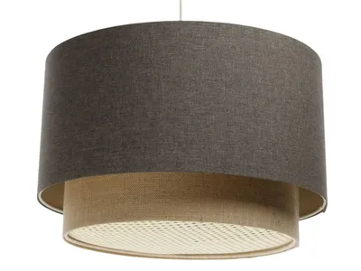 Zdjęcie produktu dla Lampa wisząca ERUTAN DOUBLE RATTAN 60 szara/beżowa