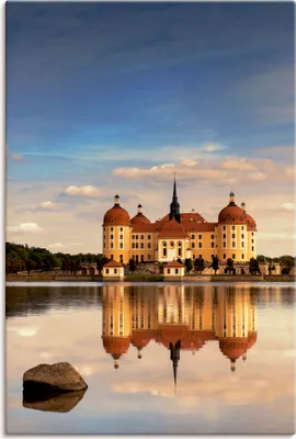 Produktbild von ARTland Leinwandbild Schloss Moritzburg Größe: 80x120 cm