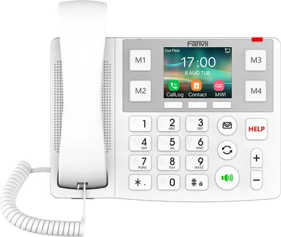 Obrázek produktu pro Fanvil X305, IP telefon, Bílá, Sluchátko s kabelem, 2 řádky, 1000 pol., LCD