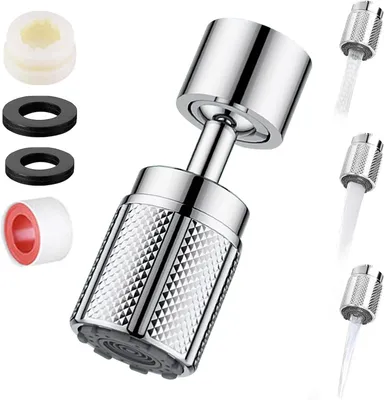 Obrázok produktu pre Nástavec na kohútik 720 stupňov, mosadz, 2 režimy, úspora vody, pre kuchyňu