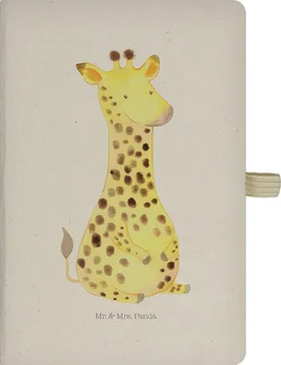 Produktbild von Mr. & Mrs. Panda Skizzenbuch A5 Giraffe Zufrieden - Transparent - Geschenk, Afrika, Reisetagebuch, Abenteuer, notizbuch, Tagebuch, Glück, Journal, Adressbuch