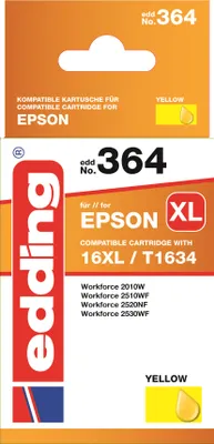 Produktbild von edding Tintenpatrone EDD-364 gelb Epson T1634