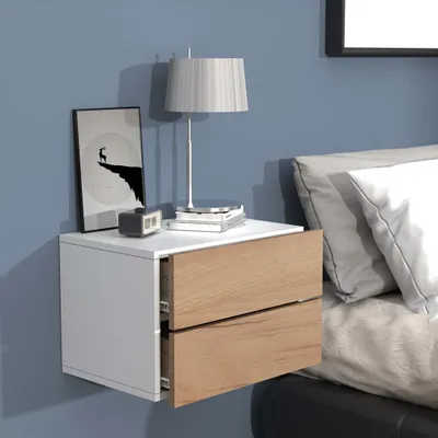 Produktbild von VCM Nachtschrank | Wandschublade | Wandboard | Nachttisch | Maße ca H. 30 x B. 45 x T. 32 cm - Usal L 45 cm