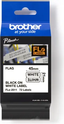 Produktbild von Brother FLE2511 label-making tape Black on white