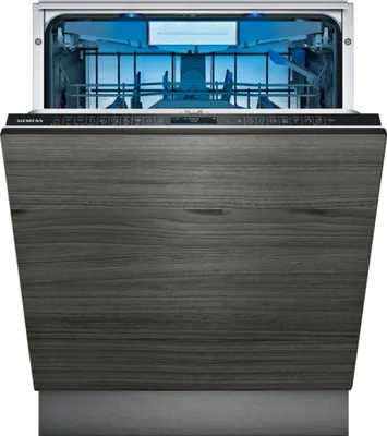 Produktbild von Siemens SN87YX03CE Vollintegrierbarer GeschirrspÃ1/4ler, 59,8 cm Breite, 14 Maßgedecke, 6 Temperatureinstellungen, 7 Programme, , 9,5 Liter/Programm, 65 kWh/100 Zyklen, 43 dB, Programm fÃ1/4r halbe Beladung, Startzeitvorwahl, Wasserauslaufschutz