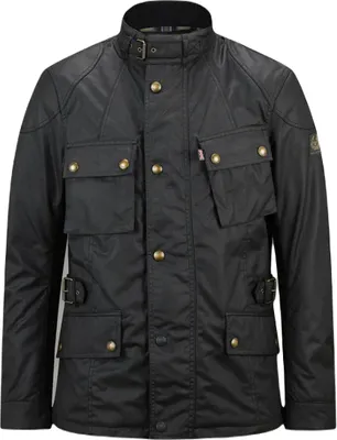 Produktbild von Belstaff Crosby wasserdichte Motorrad Wachsjacke, schwarz, M