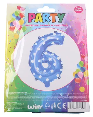 Produktbild von Aufblasbarer Ball – Nummer 6 blau