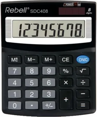 Zdjęcie produktu dla Kalkulator stołowy Rebell SDC408 – 8-cyfrowy, odchylany wyświetlacz