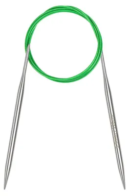 Image de Aiguille à tricoter circulaire, 5,5 mm, 120 cm, en acier inoxydable, avec câble flexible