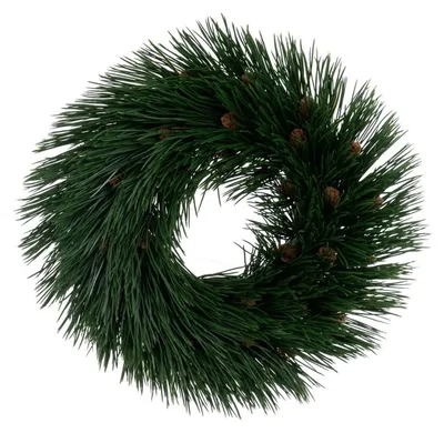 Weihnachtskranz aus PVC, mehrfarbig, 31 x 31 cm