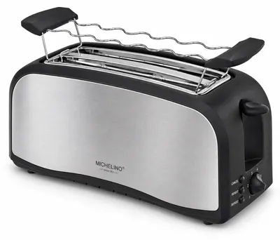 Produktbild von MICHELINO Toaster 4-Scheiben 1400 Watt Edelstahl Schwarz