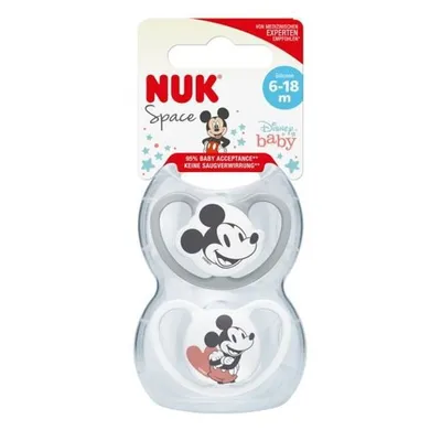 Image de NUK Lot de 2 sucettes SPACE Mickey - 6-18 mois