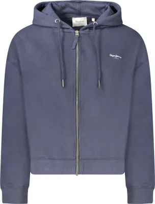 Immagine prodotto di Giacca da donna con zip - Felpa con cappuccio foderata in blu