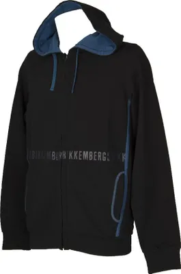 Immagine prodotto di Felpa aperta BIKKEMBERGS con zip uomo maglia con cappuccio articolo VBKT05110 FLEECE HOODIE, S, Cotone 94%,Spandex 6%