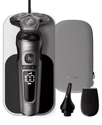 Zdjęcie produktu dla Philips Golarka Seria S9000 Prestige SP9872/15 Golarka elektryczna do golenia na sucho i na mokro, Golarka rotacyjna, Czarny, Szary, NanoTech Dual Precision, LED, SH91, 2 lat(a)