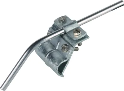 Produktbild von DEHN Dachrinnenklemme, St/tZn, für Wulst 13-25 mm, Breite 60 mm, mit Überleger, für Rd 7-10 mm, 1 Stk.