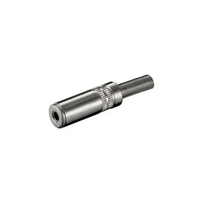 Imagen del producto de goobay Klinkenkupplung 3,5 mm stereo Metallhülse mit Knickschutz (Bulk)