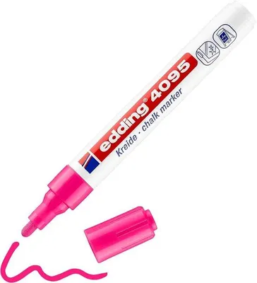 Obrázek produktu pro Neonově růžová křída na tabule a okna – kulatá špička 2–3 mm – křída, kterou lze setřít