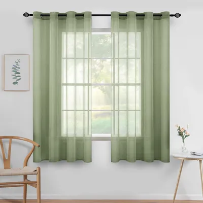Zdjęcie produktu dla Przejrzyste zasłony z przelotkami - 140 x 145 cm, 2 sztuki
