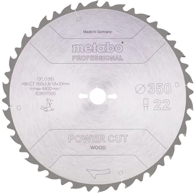 Produktbild von Metabo Sägeblatt power cut wood professional FZ 22°