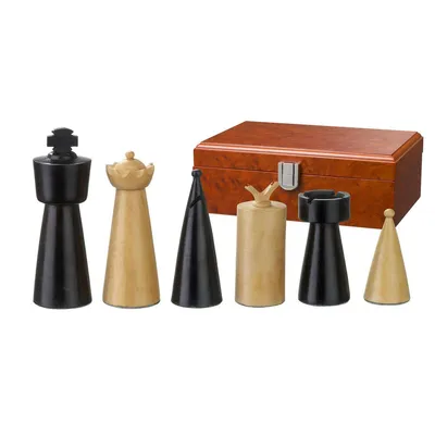 Produktbild von 2231 - Schachfiguren Domitian, Königshöhe 90 mm, in Holzbox