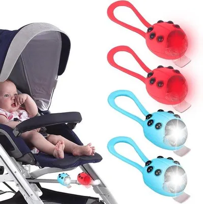 Image de Réflecteurs pour enfants, lot de 4, éclairage LED, sécurité pour cartables