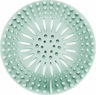 Produktbild von Abflusssieb und Haarfänger für Duschablauf und Badewanne, Farbe:Grün