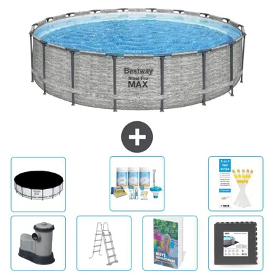 Produktbild von Bestway Steel Pro MAX Rund - 549x122 cm - 6-teilig S581