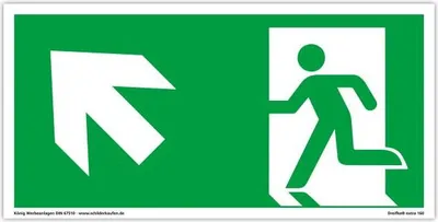 Produktbild von Dreifke® Schild Notausgang extra langnachleuchtend | PVC selbstklebend 297x14...
