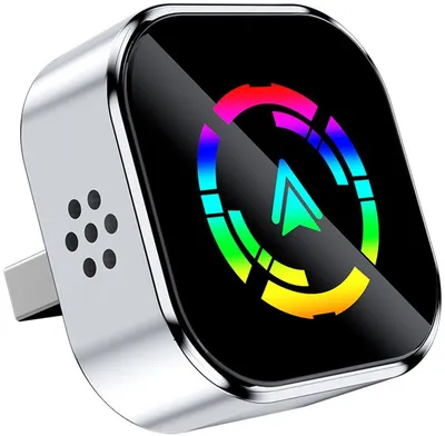 Produktbild von Wireless CarPlay Adapter iPhone – Mini USB/Type-C Dongle, Plug & Play, iOS 10+, Silber