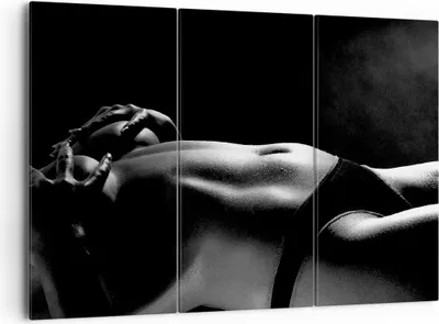 Produktbild von Bild auf Leinwand - Leinwandbild - Anatomie Frau nackt - 165x110cm - Wand Bild - Wanddeko - Leinwanddruck - Bilder - Kunstdruck - Wanddekoration - Leinwand bilder - Wandkunst - CE165x110-1362
