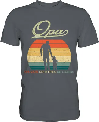 Produktbild von Opa Enkel Großvater Enkelkind Geschenk Vatertag T-Shirt – Dark Grey / 3XL
