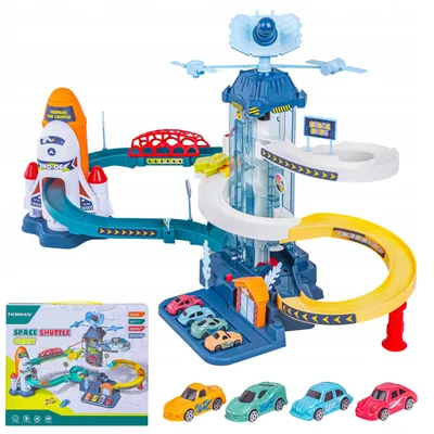 Produktbild von DK 5507A Spielzeug-Autorennbahn mit Weltraum-Aufzug