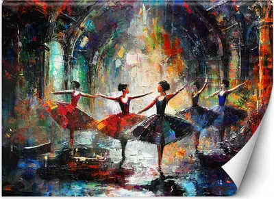 Produktbild von Vlies fototapete Ballerinas Tanzmusik 450x315 cm Feeby Lila inkl. Kleber einfache Montage
