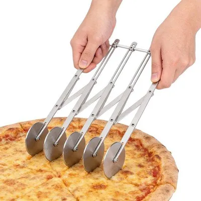 Immagine prodotto di Tagliapasta in acciaio inossidabile - Tagliapizza pieghevole - Tagliapasta per pasta - Utensili per pasticceria - Tagliapasta per impasto