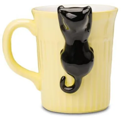 Produktbild von Kaffeetasse Katze 350ml Keramik Schwarzes Kätzchen